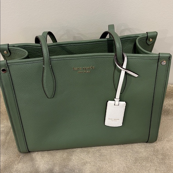 Kate Spade Forest Green Leather Handbag - Picture 1 of 3